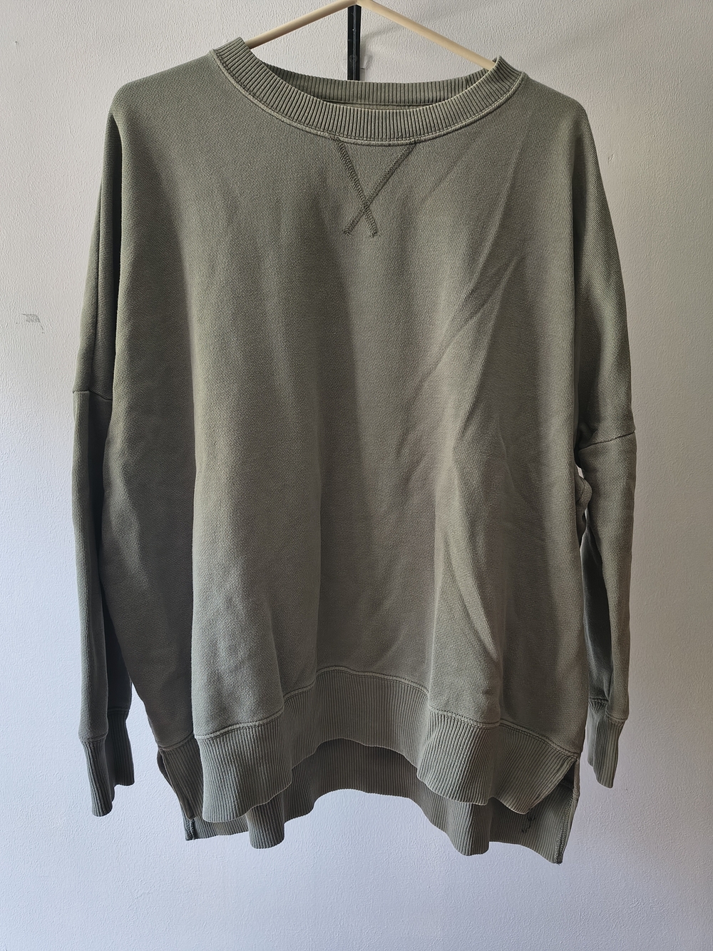 Aerie Olive Green Crewneck Lounge Sweatshirt